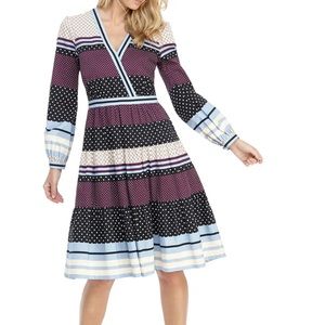 Gal Meets Glam Dakota Mix print Fit & Flare 16